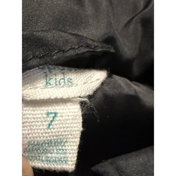 AERO Kids Puffer Vest Black Gray Logo Full Zip Sleeveless Jacket Size 7 - Picture 2 of 3